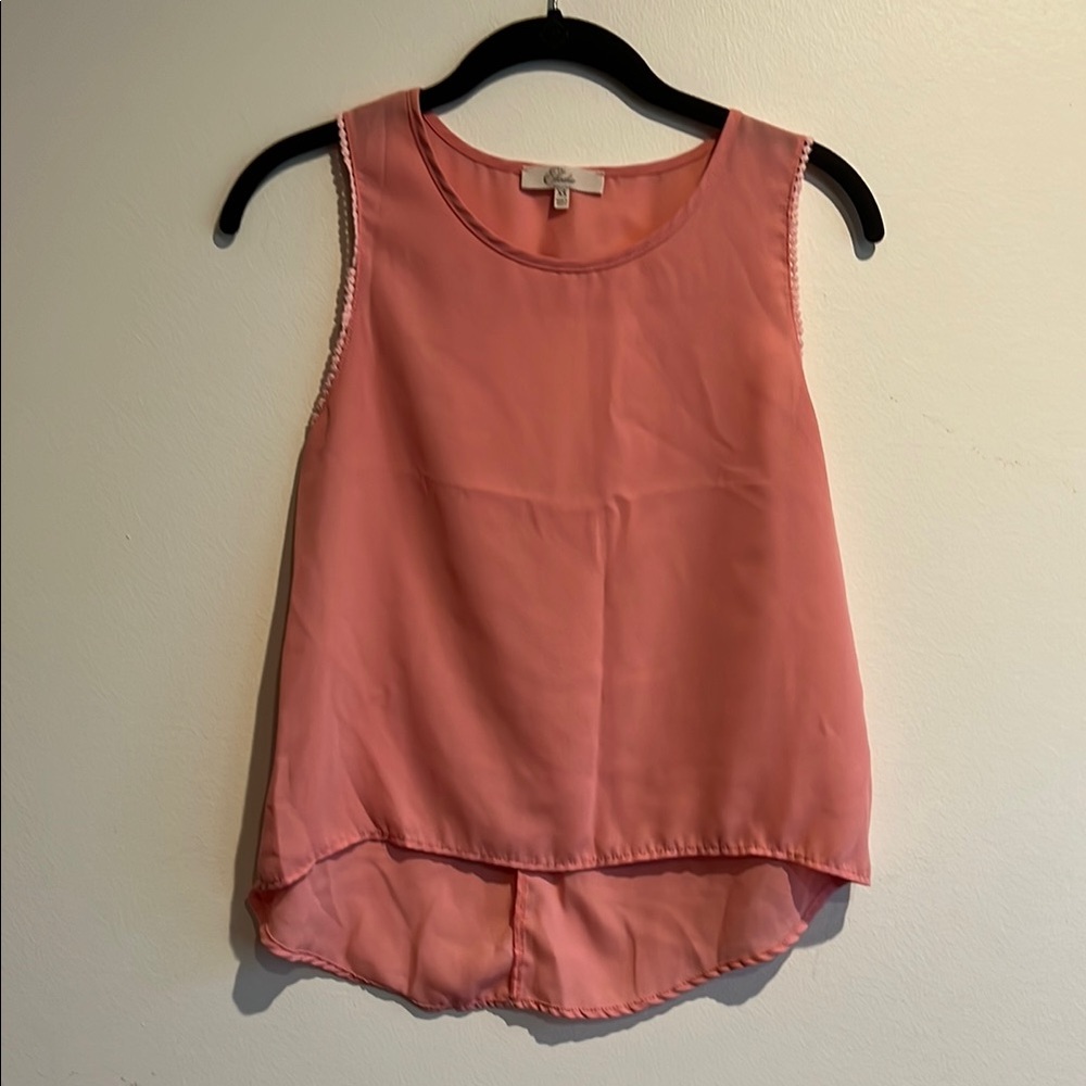 Elodie Peach Sleeveless Top